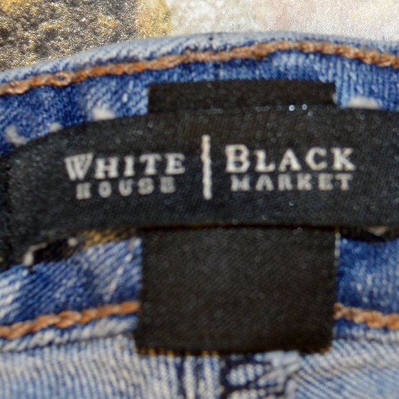 White House Black Market distressed jeans/whitewashed/women's size 6 - Picture 1 of 10